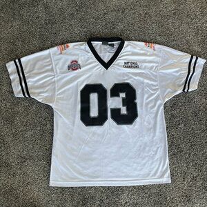MENS OHIO STATE OSU BUCKEYES 2002-2003 NATIONAL CHAMPIONSHIP FOOTBALL JERSEY XL